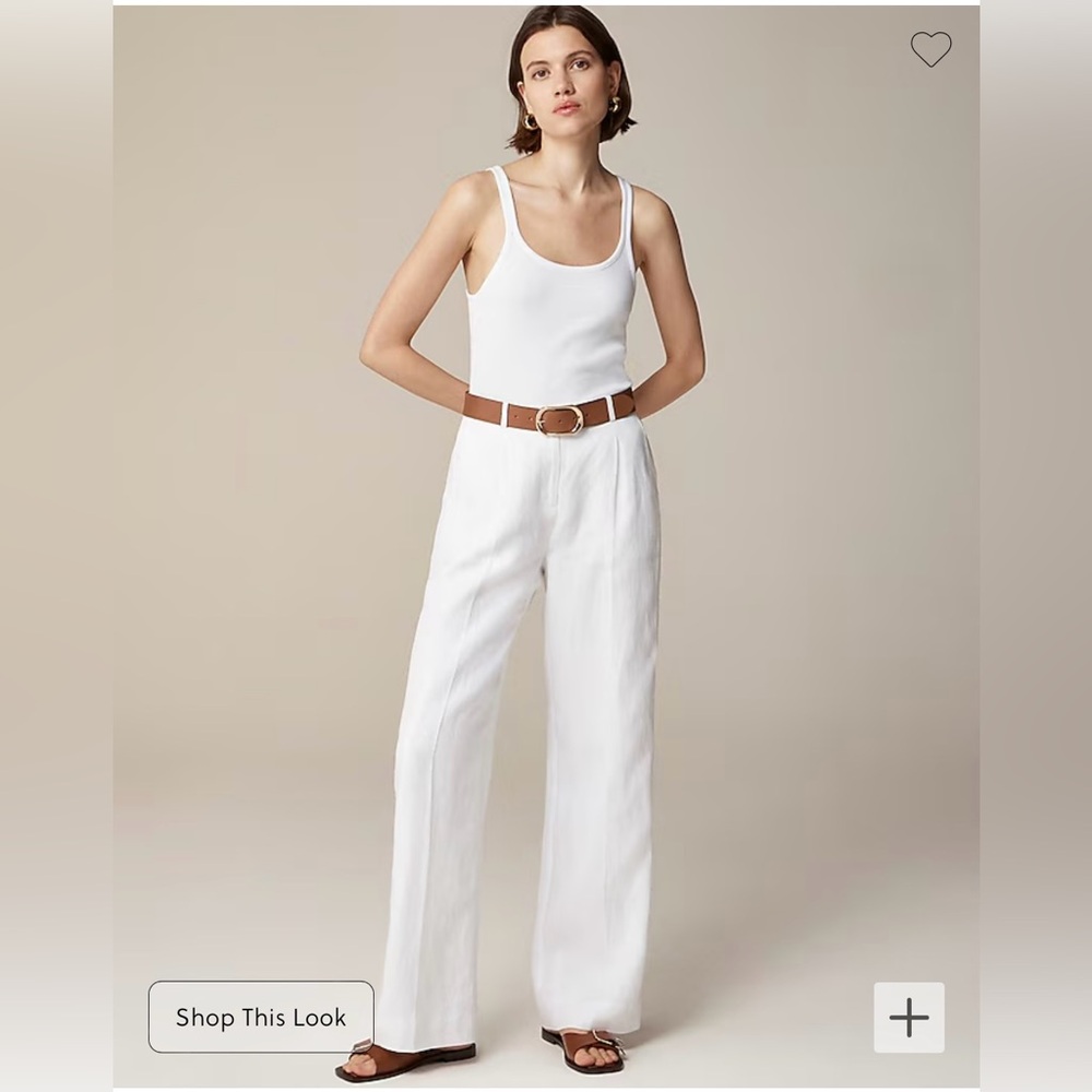 J.Crew Linen Essential Wide Leg Pant